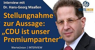 Premiumpartner CDU: Dr. Maaßen nimmt Stellung