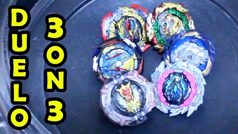 GIRO À ESQUERDA vs GIRO À DIREITA | Beyblade Burst DB | Testando 2 Decks 3on3 - Formato Standard