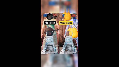 no Skin Vs Max Skin pubg❤️