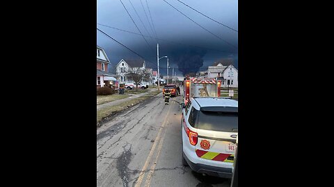 REPORTERS TRYING TO VIEW RAILWAY FIRE