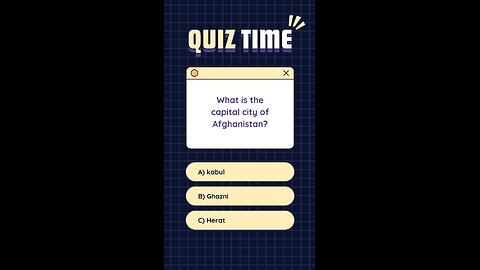 quiz time - capital city of Afghanistan