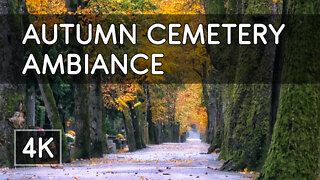 Ambiance: Autumn Cemetery - 1 Hour of Relaxing Rain Sounds - 4K UHD