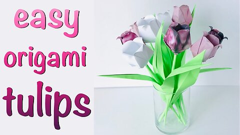 Easy tulip flower origami | Mother's Day gift | women's day | Party and wedding decorations | DIY