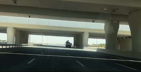Road Journey - Qatar Wakra Road at Hot Summer