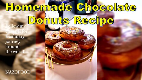 Homemade Chocolate Donuts Recipe | رسپی دونات شکلاتی خانگی #NAZIFOOD