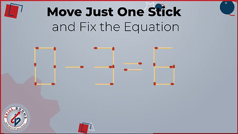 Move Just 1 Stick To Fix The Equation