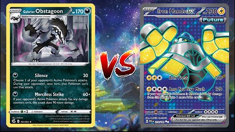 Pokemon TCG Live Galarian Obstagoon Mismagius VS Roaring Moon EX Iron Hands EX!!