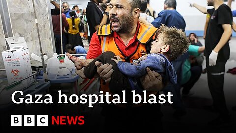 Gaza frontline report: horrific aftermath of hospital explosion - BBC News