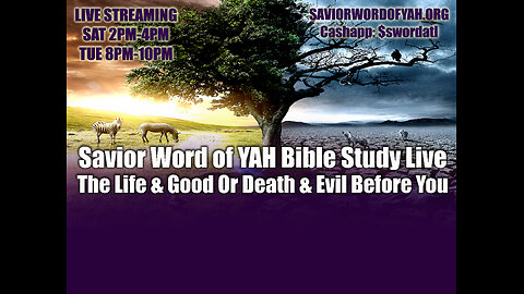 The Life & Good Or Death & Evil Before You - Savior Word of YAH Shabbat Study Live