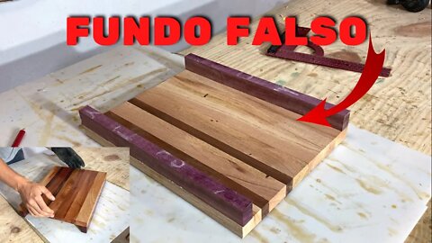 Como Fazer uma Tábua de Corte com fundo falso! woodworking