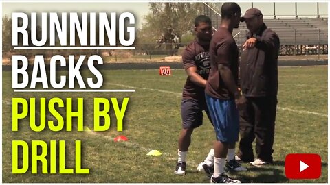 Running Back Skills and Drills - Push By Drill and Counter featuring Football Coach Garret Chachere