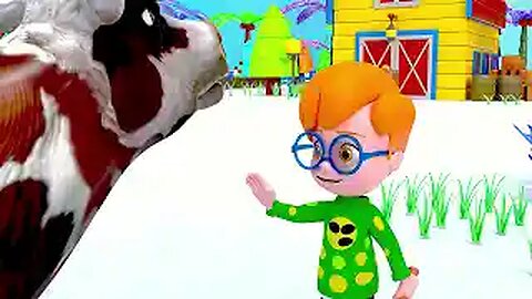 BABY CATCHING WILD COW | Animals Cartoon for Kids | Pretend Play with Wild Animals