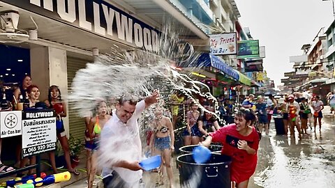 Songkran Money Shots ~ Crazy Water Fight Festival 2023 ~ Pattaya Thailand