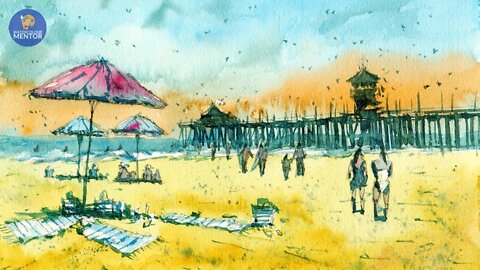 How to Paint Beach Landscape: Full Watercolor Tutorial