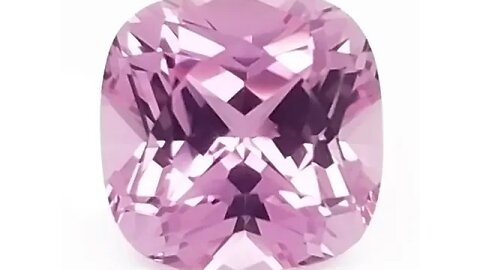 Chatham Square Cushion Pink Champagne Sapphire: Lab grown square cushion cut pink champagne sapphire