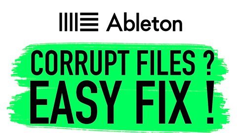 how to: FIX CORRUPT AUDIO FILES (Ableton Live)