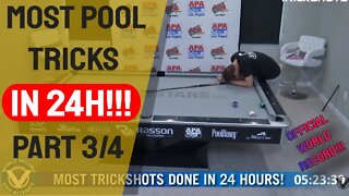 24H WORLD POOL TRICKSHOTS RECORD - PART 3/4