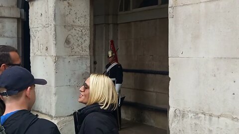 Kings guard tells Photographer to get back #horseguardsparade