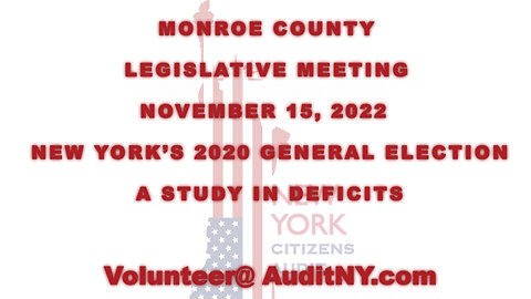 Monroe County Legislature Reading of NYCA Deficits Report