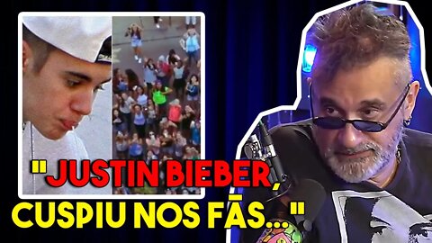 JUSTIN BIEBER CUSPIU EM UM FÃ CONTA RÉGIS TADEU l PODCUT