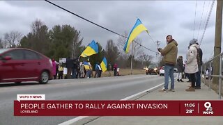 People gather to rally against Russian invasion of Ukraine