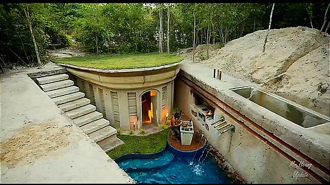 100 Days Building A Underground Luxury Hut And Pool