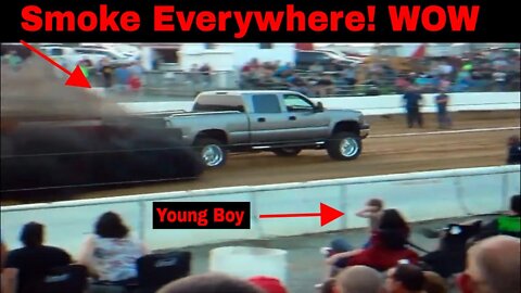 Chevy Silverado Duramax Pulls A Heavy Load In The Dirt - The Buck Motorsports Park Truck #shorts