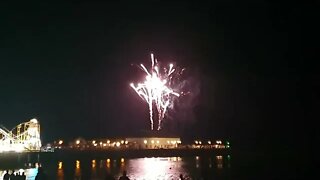 25 August 2022 Clacton On Sea Essex pier fireworks Airshow display