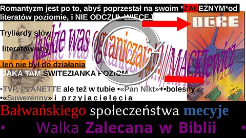 Romantyzm jest po to, abyś poprzestał na swoim *ŻAŁEŻNYM*od literatów poziomie, i NIE ODCZUŁ WIĘCEJ