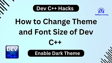 How to Change Theme on Dev C++ | Enable Dark Theme | Dev C++