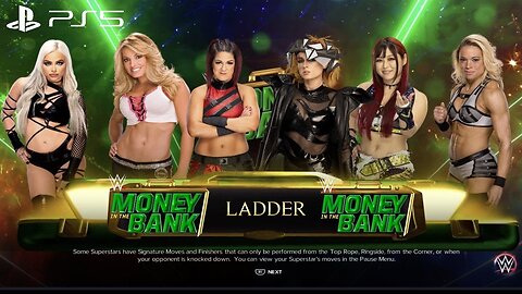 Women's WWE Money in the Bank 2023 Becky Lynch Trish Stratus Bayley Zoey Stark Liv Morgan