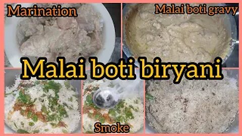 Malai boti biryani recipe | easy to make bbq biryani | in urdu hindi | white gravy | by fiza farrukh