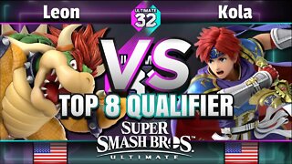 ULTIMATE 32 Top 8 Qualifier - SSG | Leon (Bowser) vs. Kola (Roy) - Smash Ultimate