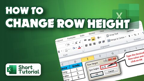 How to change row height in Excel