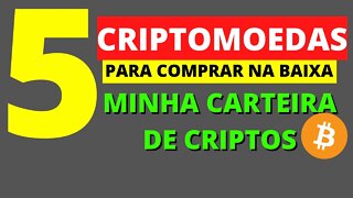 CRIPTOMOEDAS PARA COMPRAR NA QUEDA AGORA (Minha Carteira de Criptomoedas)