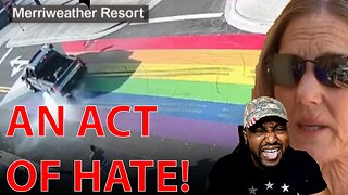 WOKE Town MELTS DOWN Over BASED Pick Up Truck Driver Leaving SKID MARKS On Pride Flag Mural!