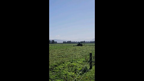 Mowing Paddock Using Modern Machinery on Farm, New Zealand Farming 🇳🇿