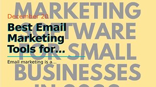 Best Email Marketing Tools for Small Businesses!