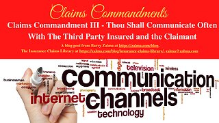 Claims Commandments