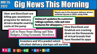 Uber & DoorDash end gas subsidies; Instacart updates rating system; Lyft & Gorillas making big cuts