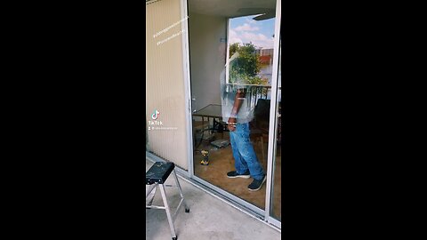 Sliding glass door repair, roller replacement, in Pompano Beach, Fl