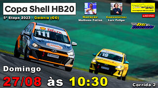 🔴 COPA SHELL HB20 | Corrida 2 | 5ª Etapa 2023 | Goiânia (GO) | Ao Vivo