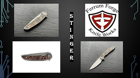 Ferrum Forge Stinger Frame Lock Knife UniCopper Carbon Fiber (3.25" SW