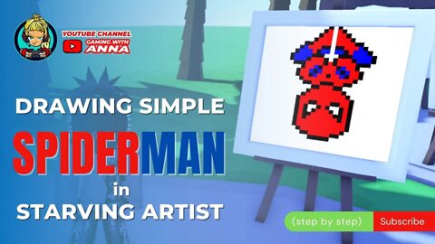 Drawing Simple 8 Bit Spider-man In Roblox Starving Artist