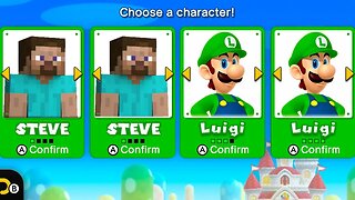 New Super Minecraft Bros. Wii: Steve's Adventure - 1 Player Co-Op Walkthrough (HD)