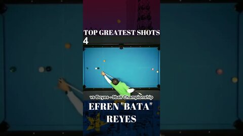Efren "BATA" Reyes Top Best shots at all time PART 6 #billiards #worldpoolchampionship #shorts