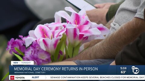 Memorial Day Ceremony returns to Miramar National Cemetery in-person after four years