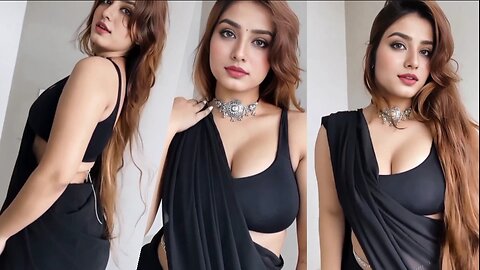 desi hot videos | women on black 🖤 dress 🥵 | #sexywomen | cutee on black saree 😘😘💖