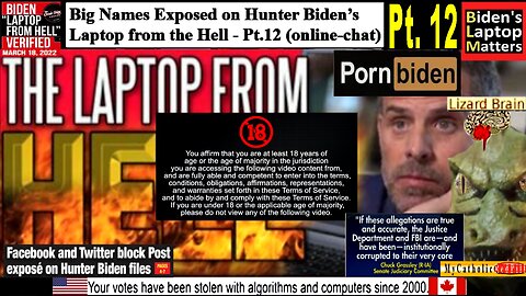 Big Names Exposed on Hunter Biden’s Laptop from the Hell - Pt.12 (online-chat)