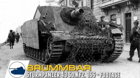 Rare Sturmpanzer 43 Stupa "Brummbär" WW2 footage.